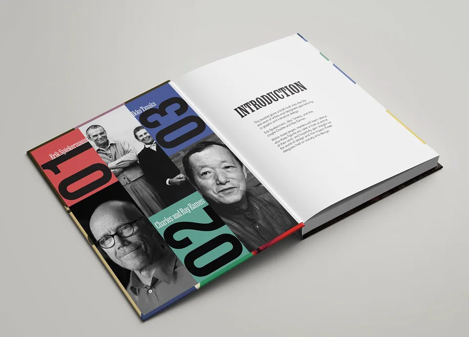 Design Insight introduction spread featuring the three designers