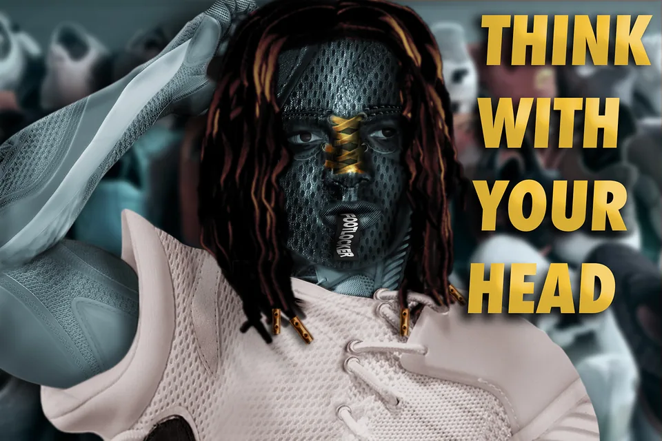 Foot Locker sneakerhead culture ad concept reading Think With Your Head