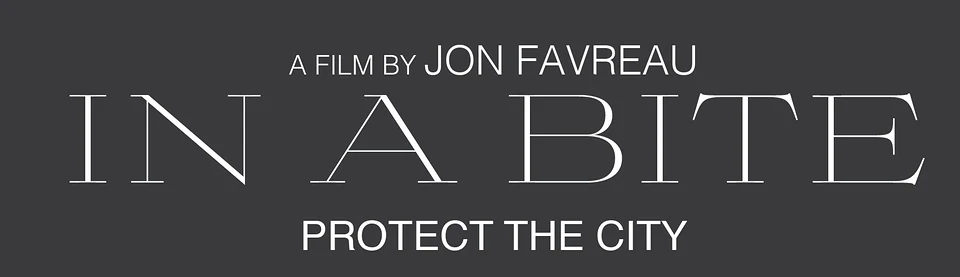 In a Bite title lockup with bone-like serifs